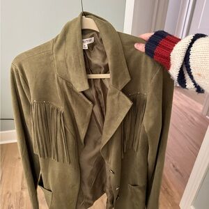 Olive Fringe Women's Jacket